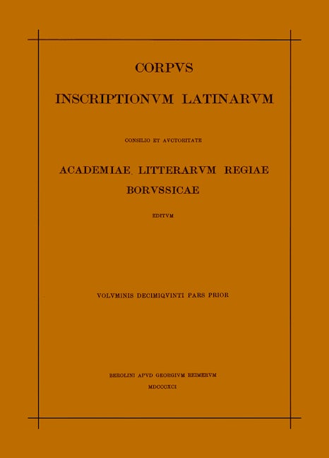 CORP INSCR LAT VOL 15 PARS 1 ND