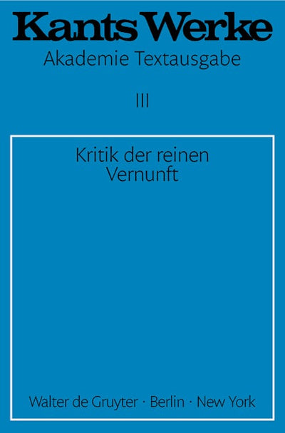 Kritik der reinen Vernunft