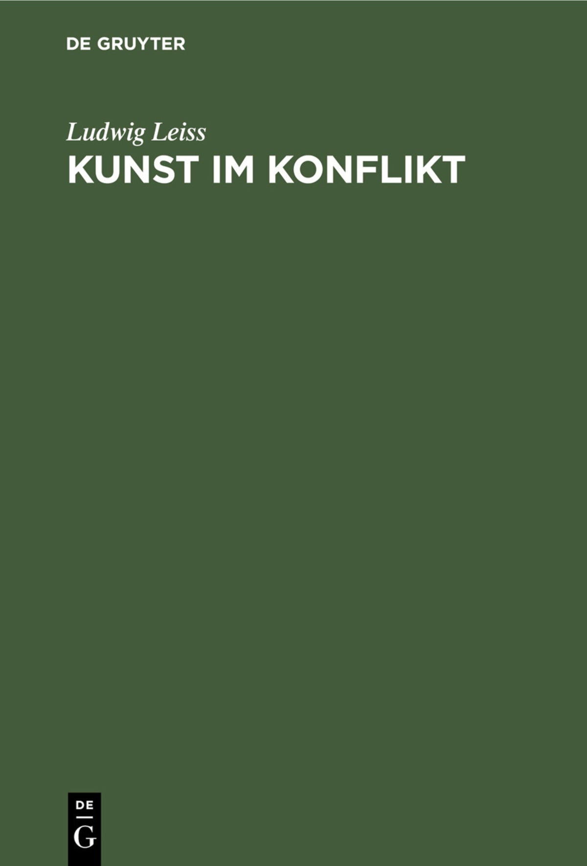 Cover image for Kunst im Konflikt ISBN 9783110017427