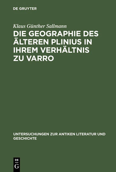 Die Geographie des älteren Plinius in ihrem Verhältnis zu Varro