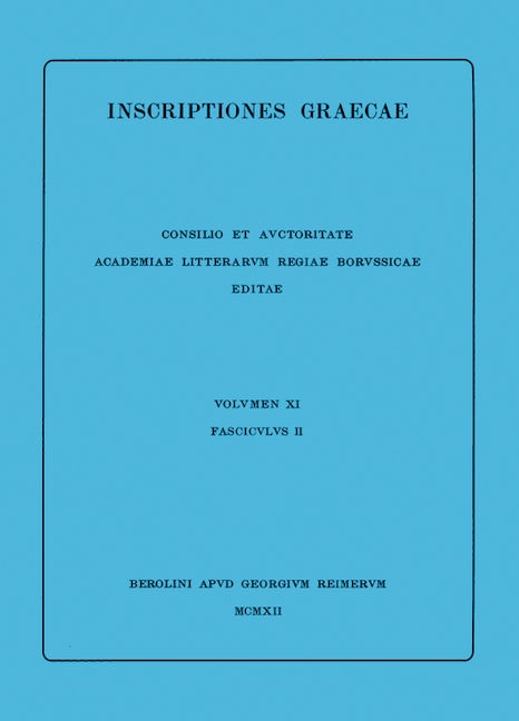 Inscriptiones Deli liberae. Tabulae archontum. Tabulae hieropoeorum annorum 314-250