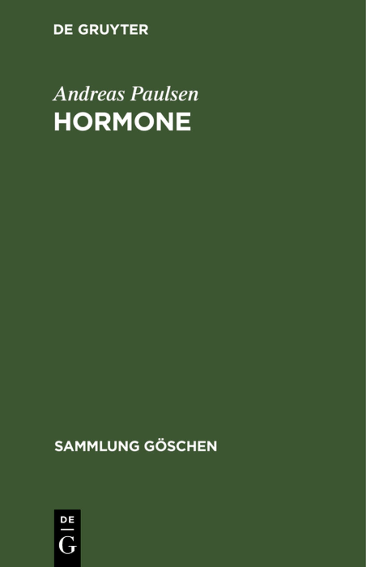 Cover image for Hormone ISBN 9783110027662