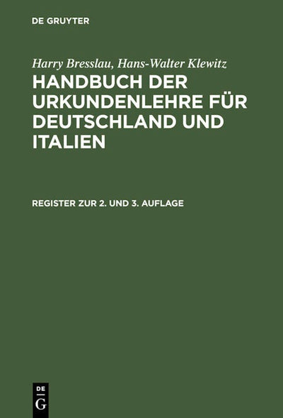 Register zur 2. und 3. Auflage