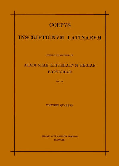 Inscriptiones parietariae Pompeianae Herculanenses Stabianae