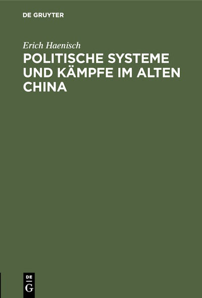 Politische Systeme und Kämpfe im alten China
