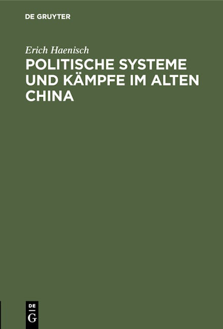 Politische Systeme und Kämpfe im alten China