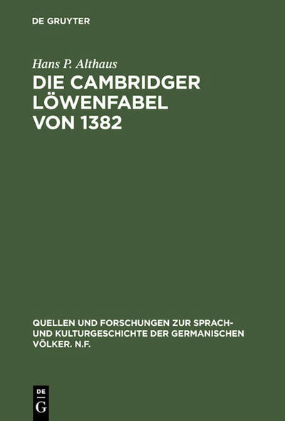 Die Cambridger Löwenfabel von 1382