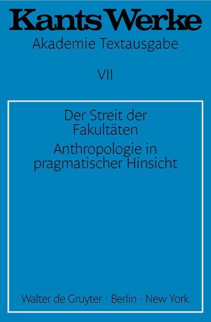 Der Streit der Fakultäten. Anthropologie in pragmatischer Hinsicht