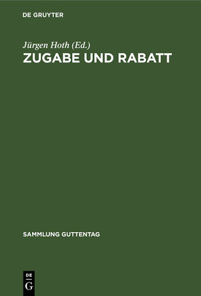 Zugabe und Rabatt