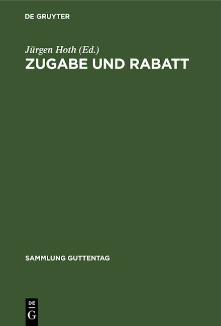 Zugabe und Rabatt
