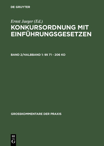 §§ 71 - 206 KO