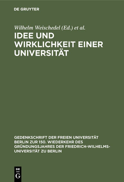 Idee und Wirklichkeit einer Universität