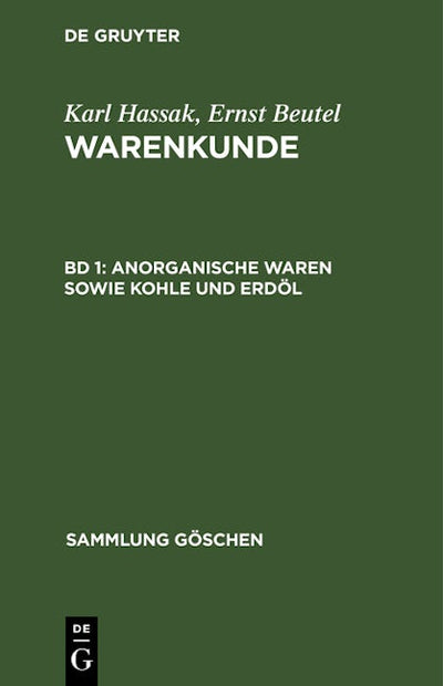 Anorganische Waren sowie Kohle und Erdöl