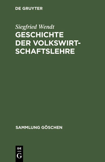 Geschichte der Volkswirtschaftslehre