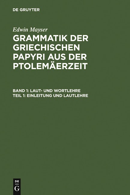 Einleitung und Lautlehre
