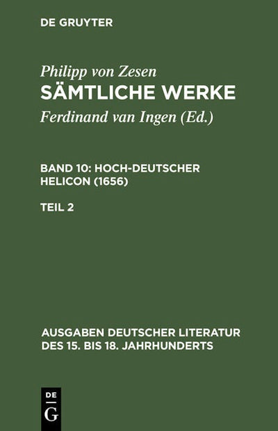 Deutscher Helikon. Zweiter Teil