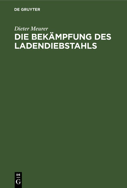 Die Bekämpfung des Ladendiebstahls