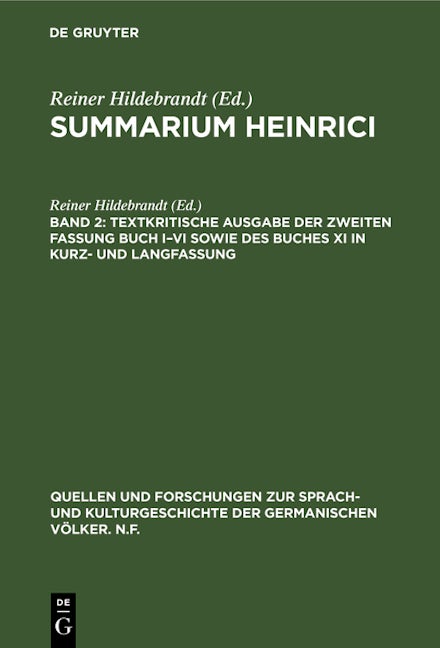 Textkritische Ausgabe der zweiten Fassung Buch I–VI sowie des Buches XI in Kurz- und Langfassung