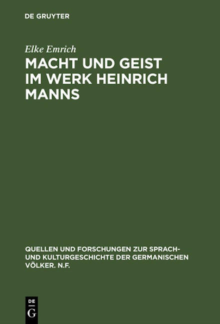 Macht und Geist im Werk Heinrich Manns