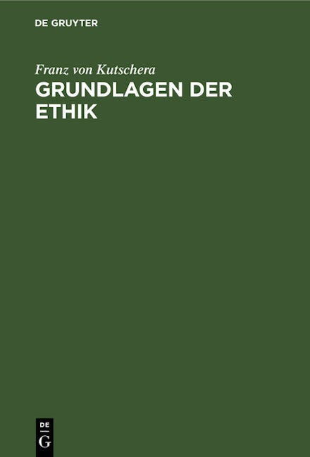 Grundlagen der Ethik