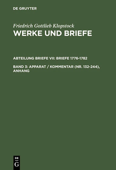 Apparat / Kommentar (Nr. 132-244), Anhang