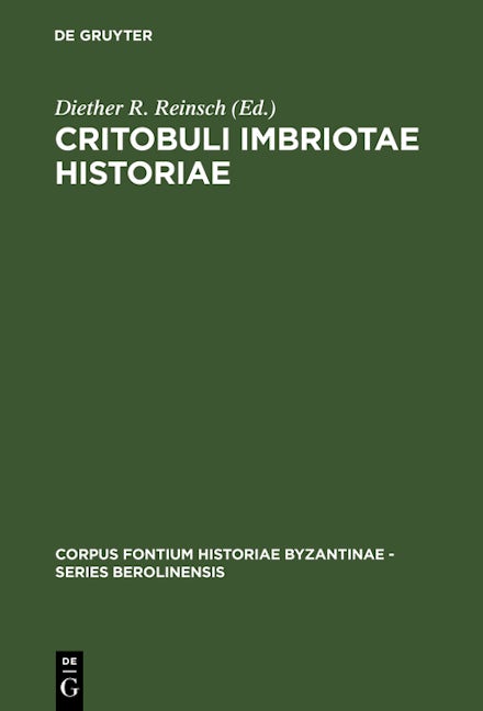 Critobuli Imbriotae Historiae