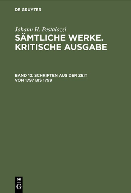 Schriften aus der Zeit von 1797 bis 1799