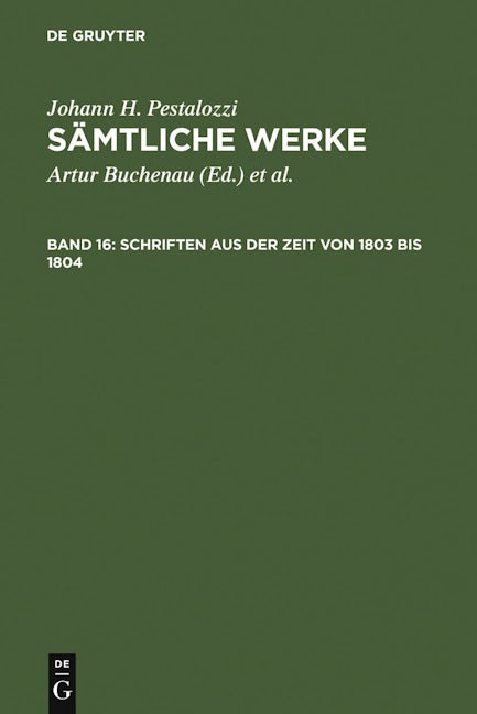 Schriften aus der Zeit von 1803 bis 1804