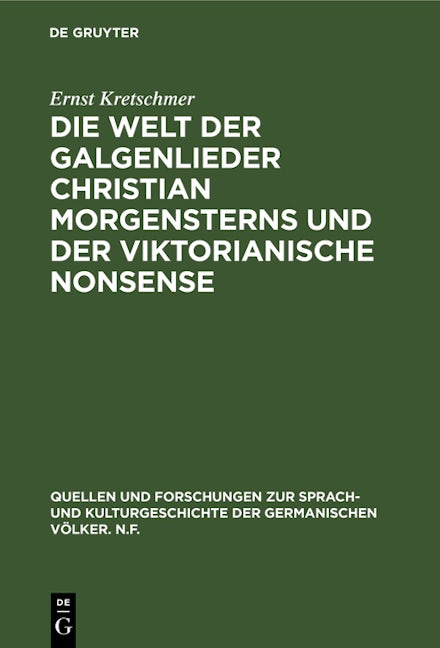 Die Welt der Galgenlieder Christian Morgensterns und der viktorianische Nonsense