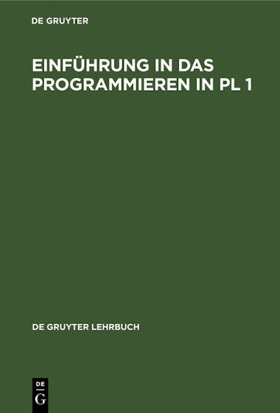 Einführung in das Programmieren in PL 1