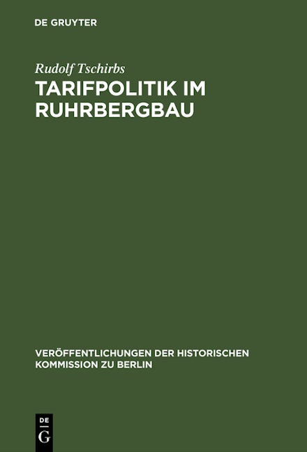 Tarifpolitik im Ruhrbergbau