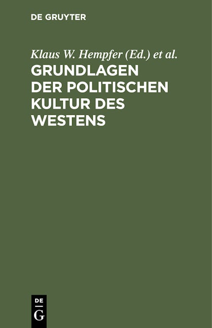 Grundlagen der politischen Kultur des Westens