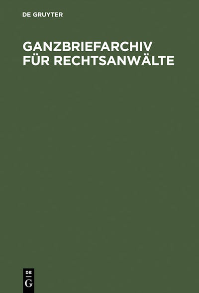 Ganzbriefarchiv für Rechtsanwälte