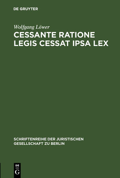 Cessante ratione legis cessat ipsa lex