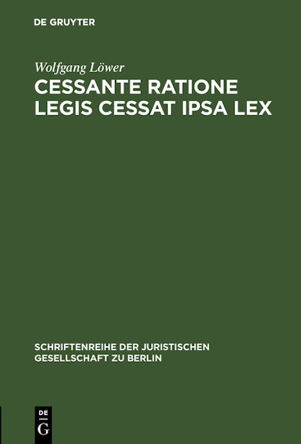 Cessante ratione legis cessat ipsa lex