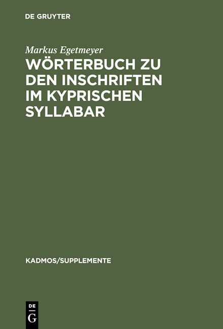 Wörterbuch zu den Inschriften im kyprischen Syllabar
