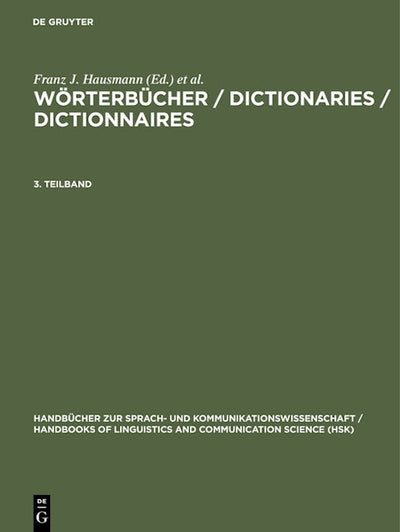 Wörterbücher / Dictionaries / Dictionnaires. 3. Teilband
