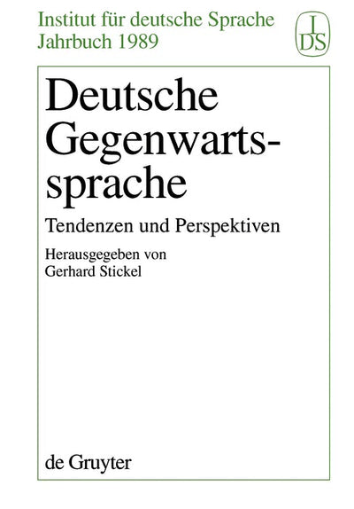 Cover image for Deutsche Gegenwartssprache, isbn: 9783110124460