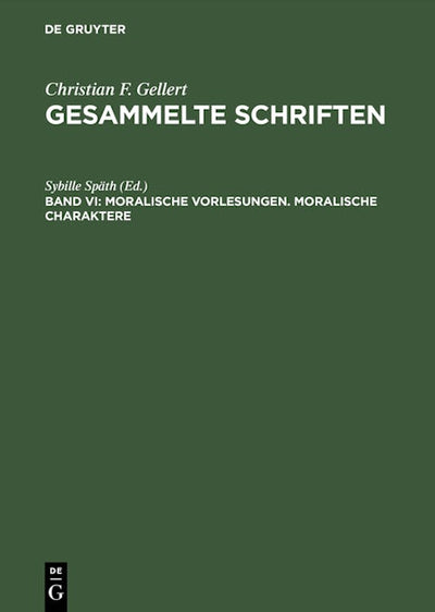 Moralische Vorlesungen. Moralische Charaktere