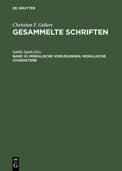Moralische Vorlesungen. Moralische Charaktere
