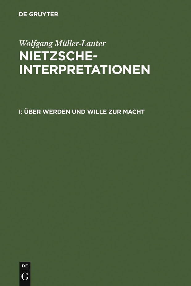 Cover image for Über Werden und Wille zur Macht, isbn: 9783110134513