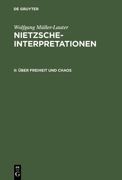 Cover image for Über Freiheit und Chaos, isbn: 9783110134520
