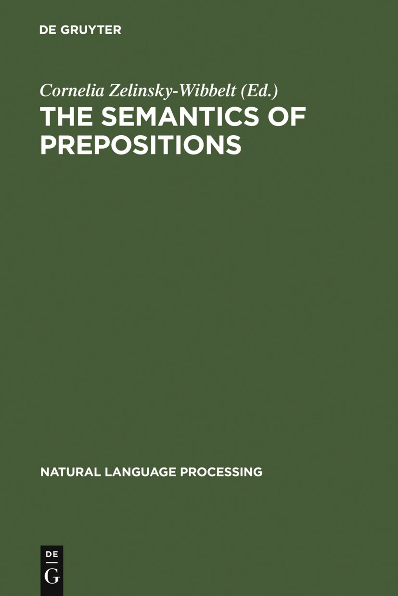 Cover image for The Semantics of Prepositions ISBN 9783110136340