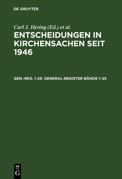 General-Register Bände 1–25