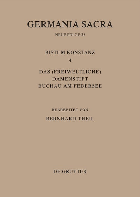 Das Bistum Konstanz 4. Das (freiweltliche) Damenstift Buchau am Federsee