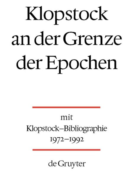 Klopstock an der Grenze der Epochen