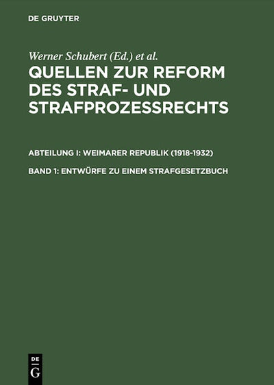 Entwürfe zu einem Strafgesetzbuch