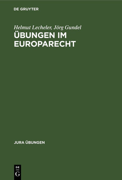 Cover image for Übungen im Europarecht, isbn: 9783110149654