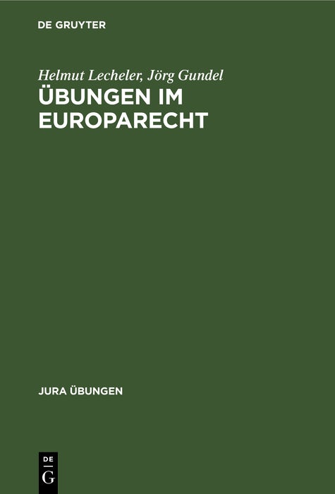 Cover image for Übungen im Europarecht, isbn: 9783110149654