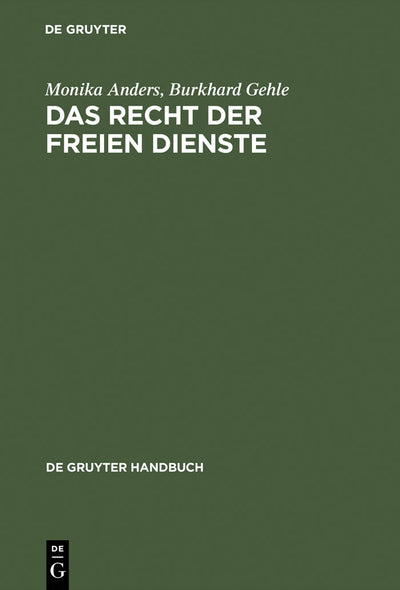 Cover image for Das Recht der freien Dienste, isbn: 9783110150124